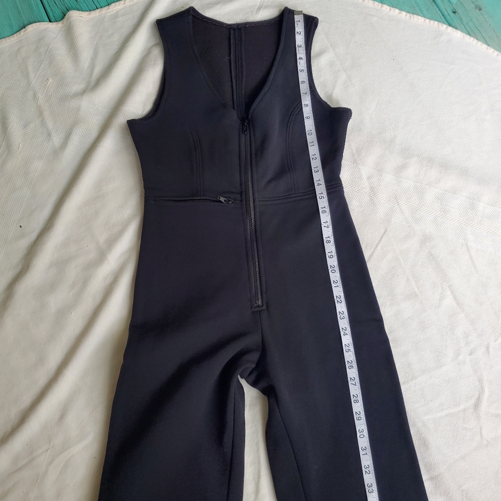 Vintage wool one piece ski pants bibs women's size 8 front & boot zip Austria - Picture 8 of 14